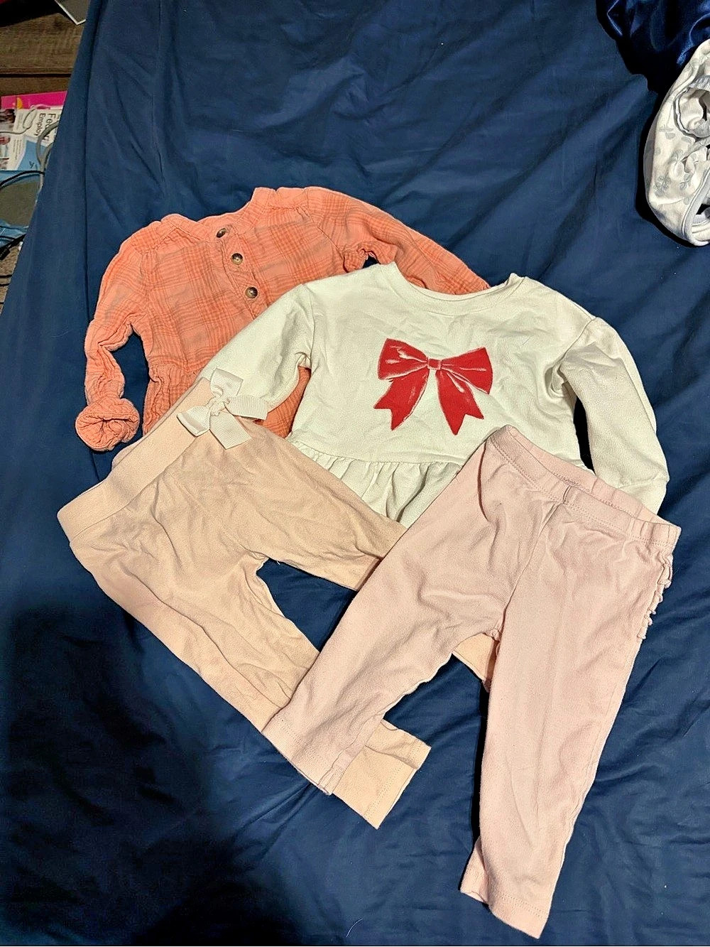 OshKosh B'gosh Girls 3T Pink & White Plaid Matching Set